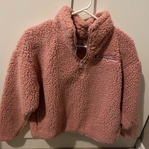Champion pullover, half zip Sherpa sweater